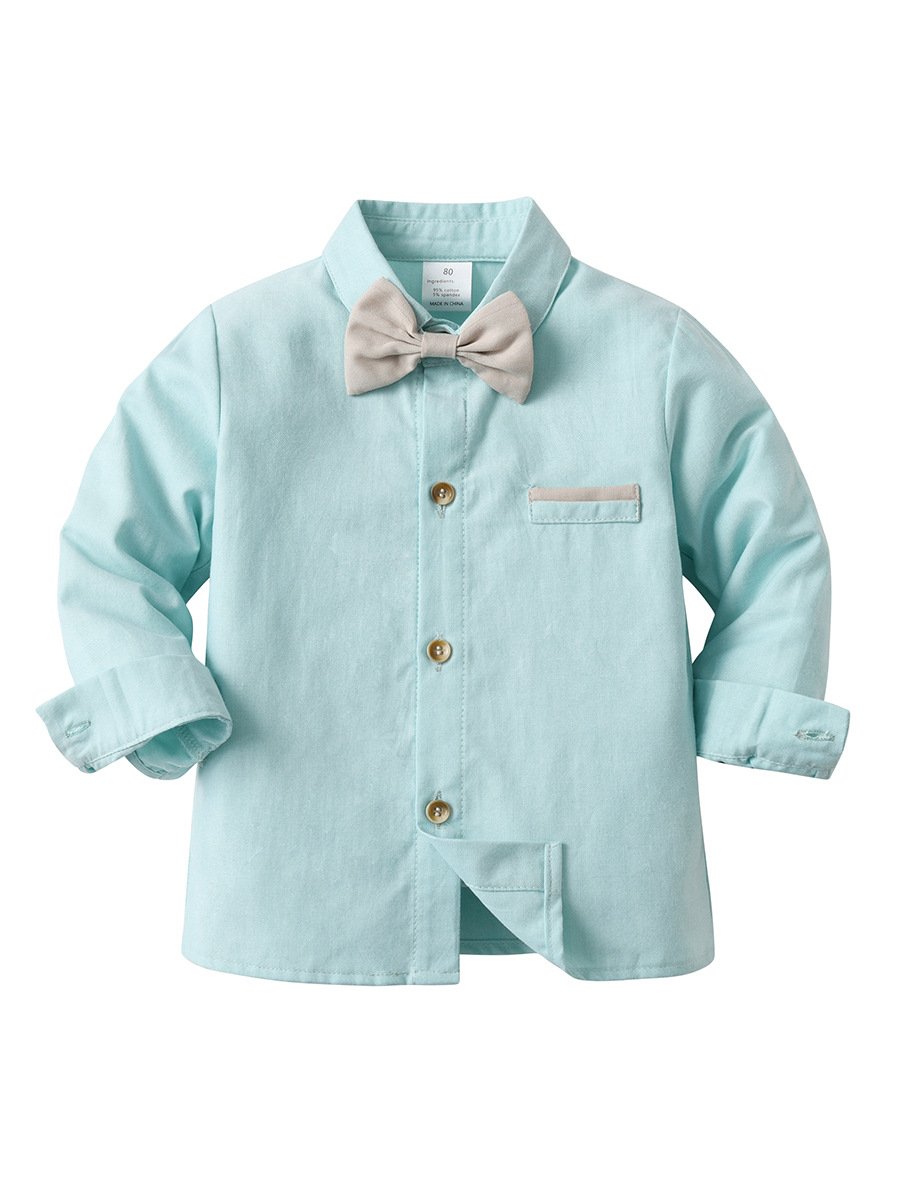 Wholesale New Designing Children Suit Boy Gentleman Bow Tie Suit Cross-border Children Clothing Baby Boy Wedding Clothing Set
