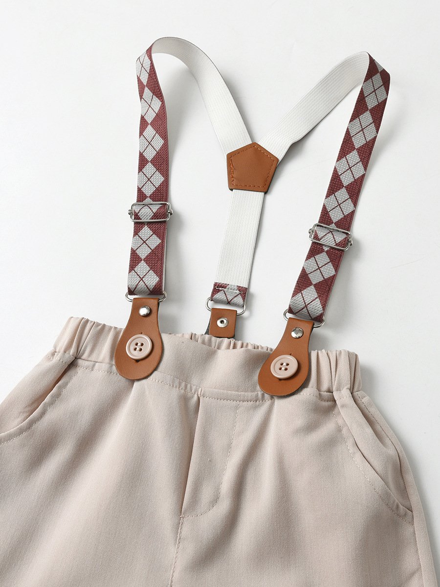 Wholesale New Designing Children Suit Boy Gentleman Bow Tie Suit Cross-border Children Clothing Baby Boy Wedding Clothing Set