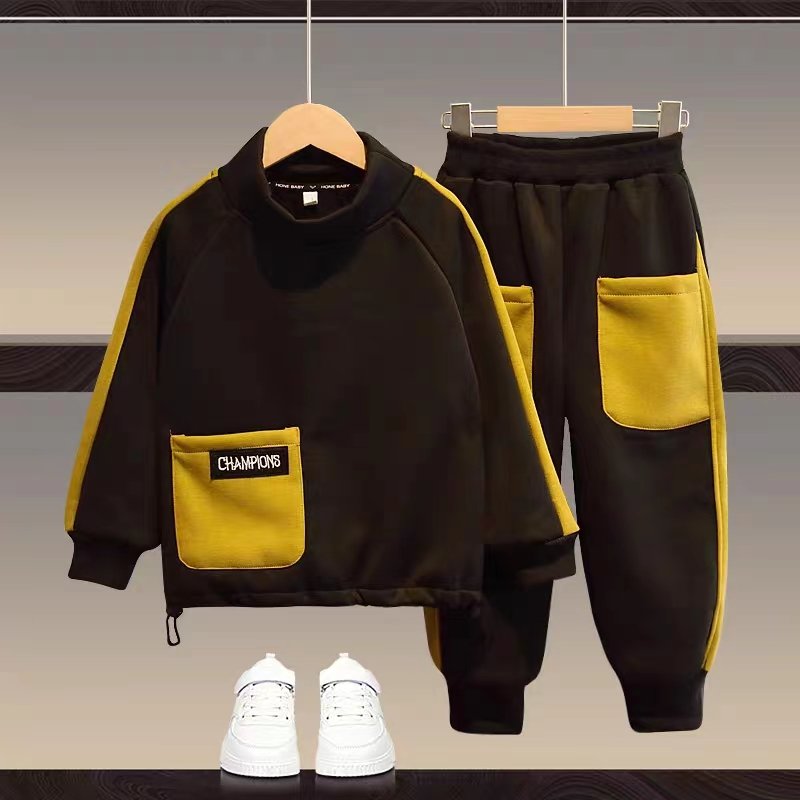 Fashional Designed 2 Pieces Long Sleeve Clothing Trousers Infants Suit Kids Toddler Baby Boys Clothes Set