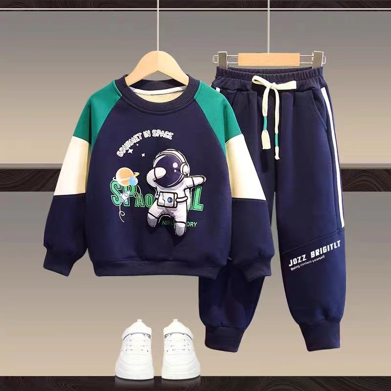 Fashional Designed 2 Pieces Long Sleeve Clothing Trousers Infants Suit Kids Toddler Baby Boys Clothes Set
