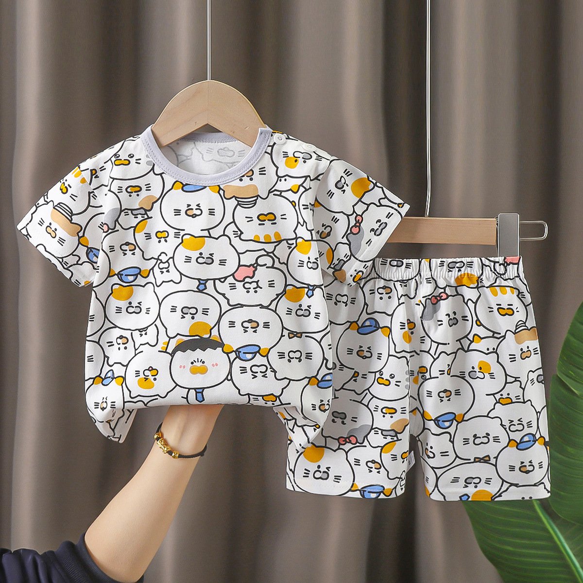 Children's Short Sleeve Outfit Boys Summer 3-5 Years Clothing Suit Baby Girl T-shirt Shorts Cotton Clothes Sets for Toddler Kids