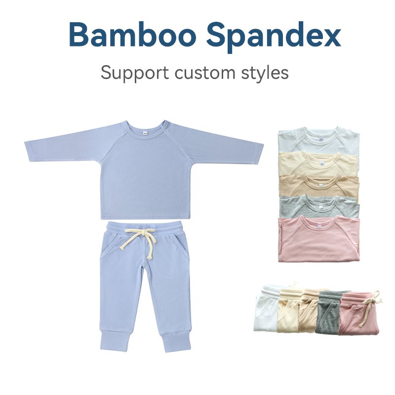 Hongbo infant's clothing Striped baby's suit long sleeved baby boy girl clothes bamboo spandex baby clothing sets for new born