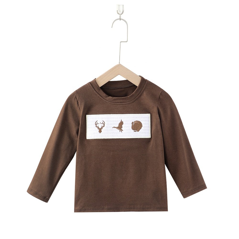 Puresun Latest Products smocked children clothing Boy Clothing Sets Wholesale Low Price Custom Pattern long Sleeves