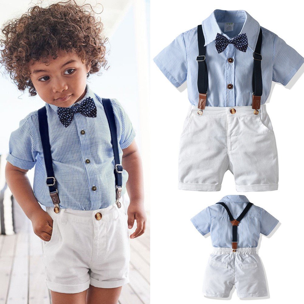 Summer New Boys Gentleman Clothes Suit Teen Cotton Boy Fashion Clothes