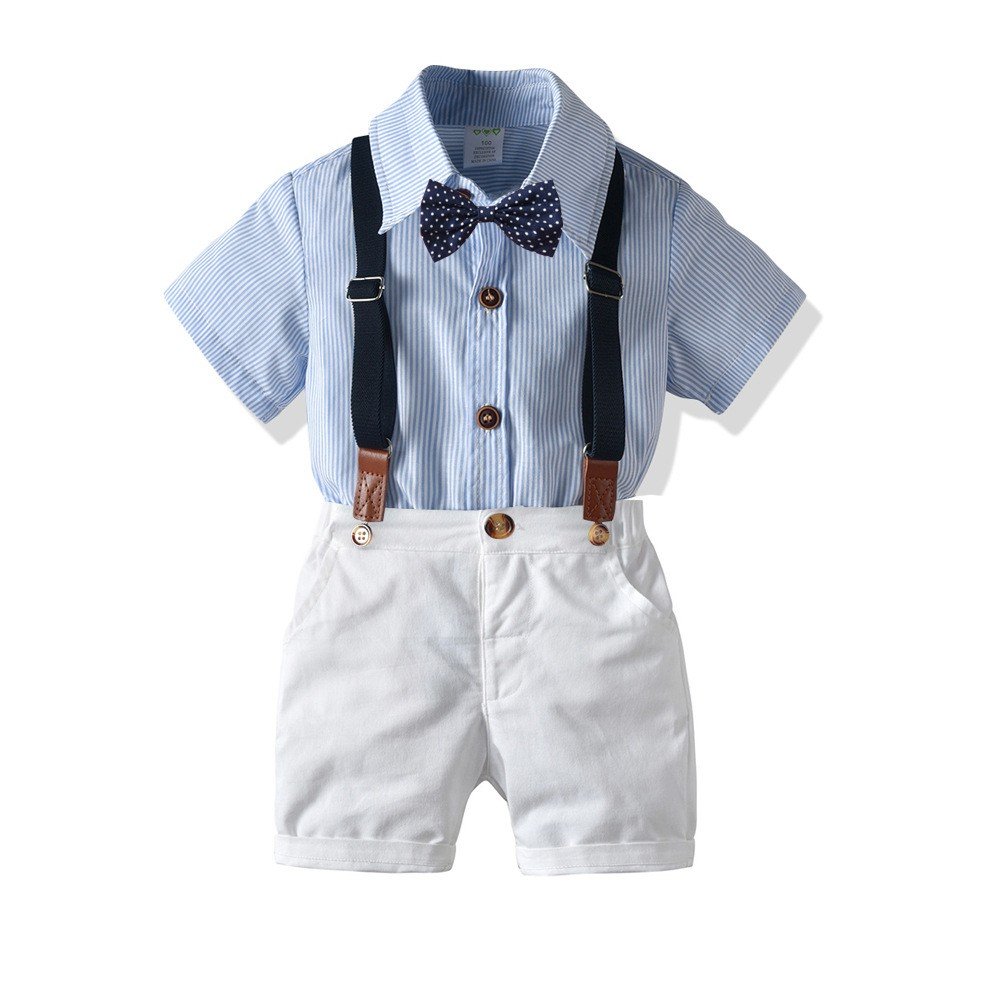 Summer New Boys Gentleman Clothes Suit Teen Cotton Boy Fashion Clothes
