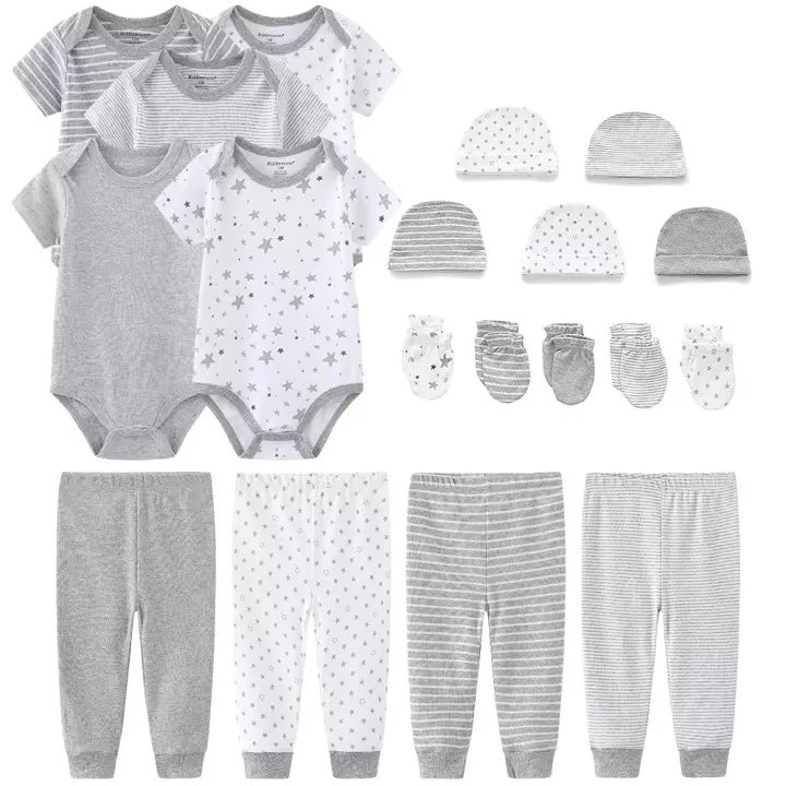 19pcs new born baby clothes sets 100% cotton baby boy clothing set wholesale new born baby gift set