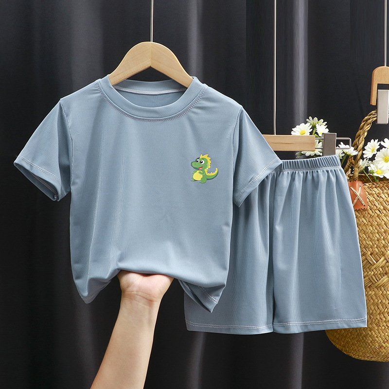 children's short-sleeved suit girls summer clothes boys t-shirt Child clothing