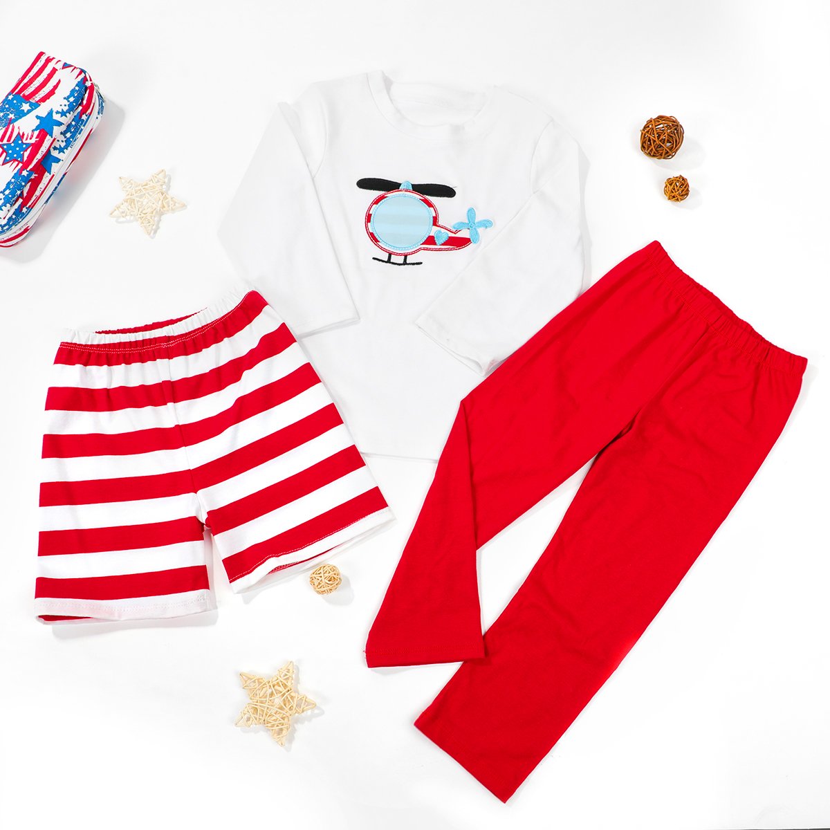 Airplane applique toddler boy boutique outfit custom logo boy shirts with matching pants two pieces set kids smocked clothing