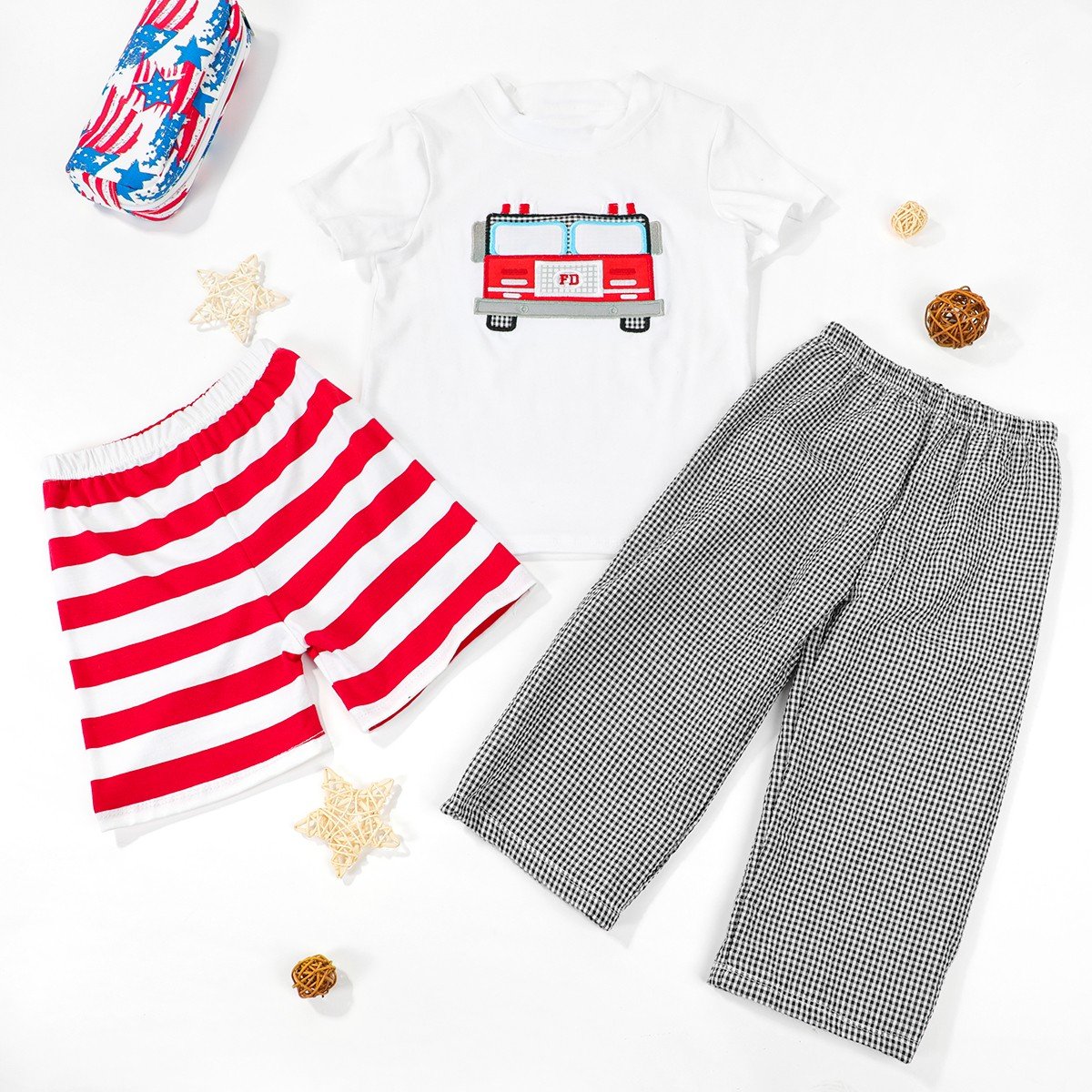 Airplane applique toddler boy boutique outfit custom logo boy shirts with matching pants two pieces set kids smocked clothing