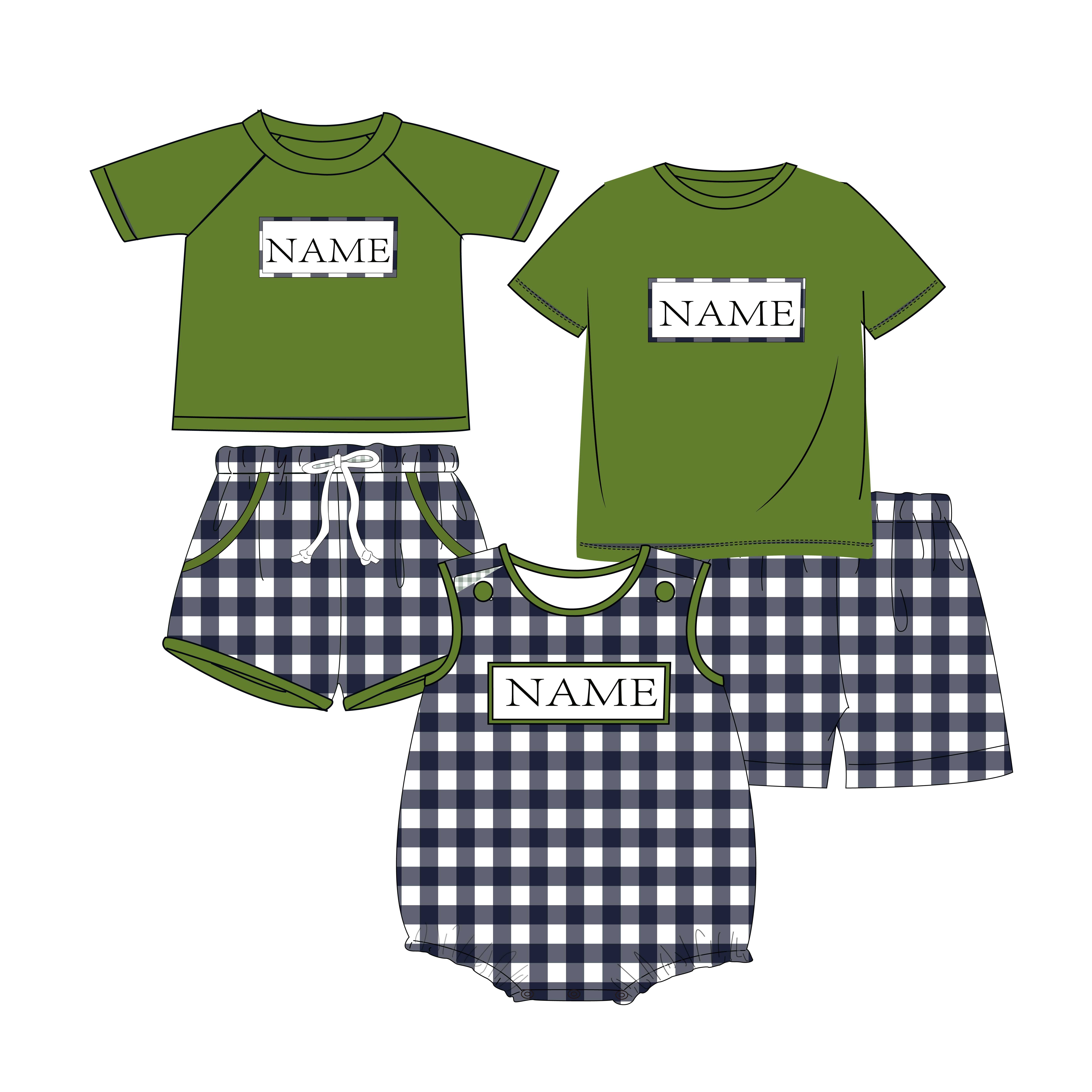 YIHUI Smocked Blue Accent Bubble For Boy OEM ODM in Stock Baby Summer Short Sleeve Wholesale Summer Rompers Boys clothing set