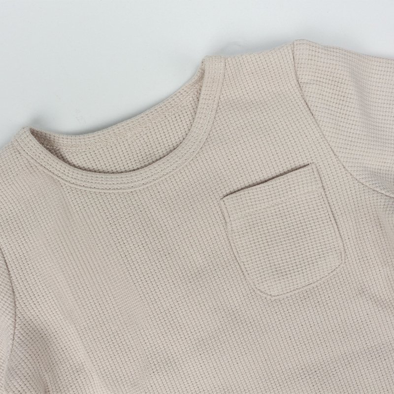 Organic cotton baby jogger set waffle baby clothing set custom baby sweat suit sets knitted infant sport wear newborn clothes