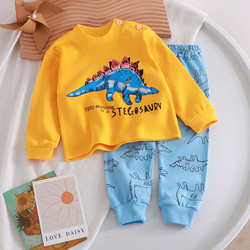 Children's autumn clothes, autumn pants, pure cotton baby thermal underwear set