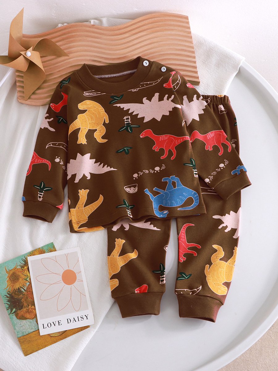 Children's autumn clothes, autumn pants, pure cotton baby thermal underwear set