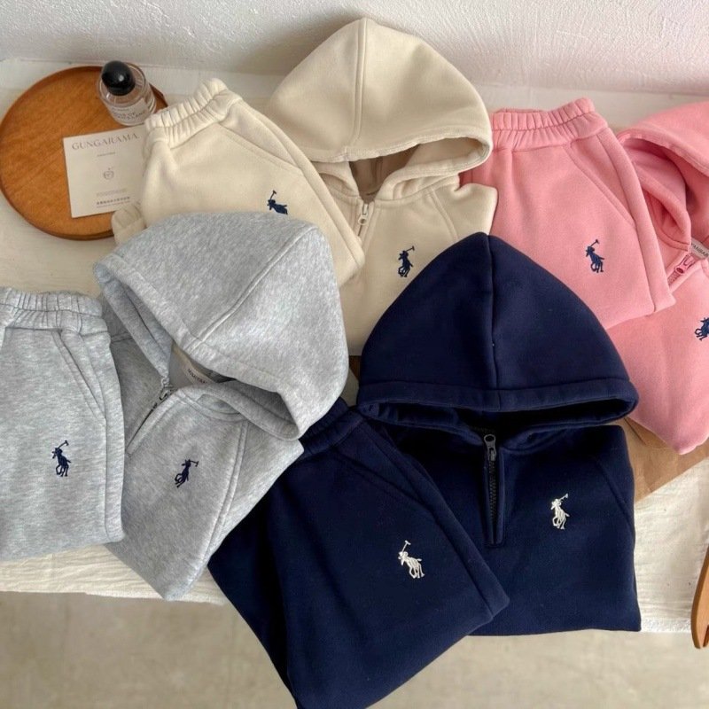 Wholesale Baby Clothing Sets Kids Boys Winter Clothes Loose Thick Tracksuit Pullovers Tops+Pants 2PCS Outfits