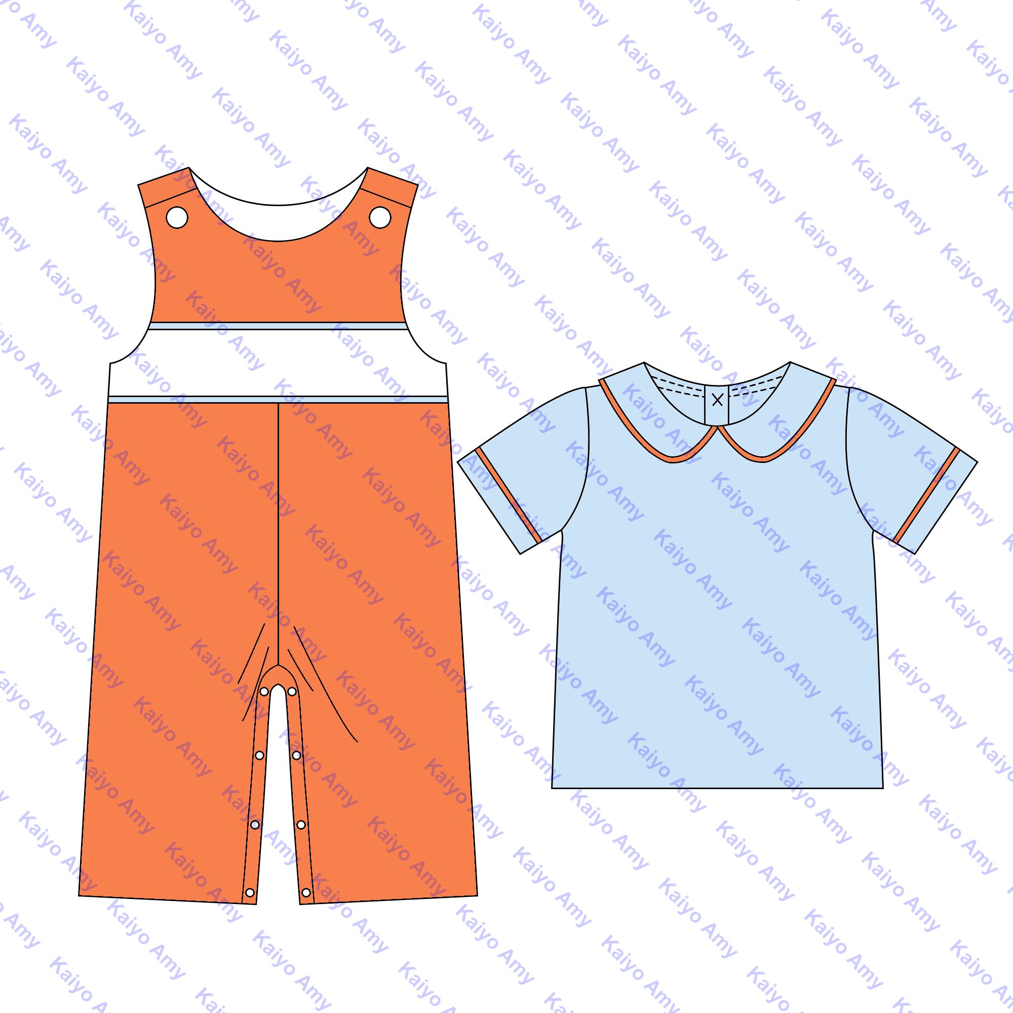 Christmas clothes baby boys longalls set peter pan collar tops boutique toddler boys clothing set