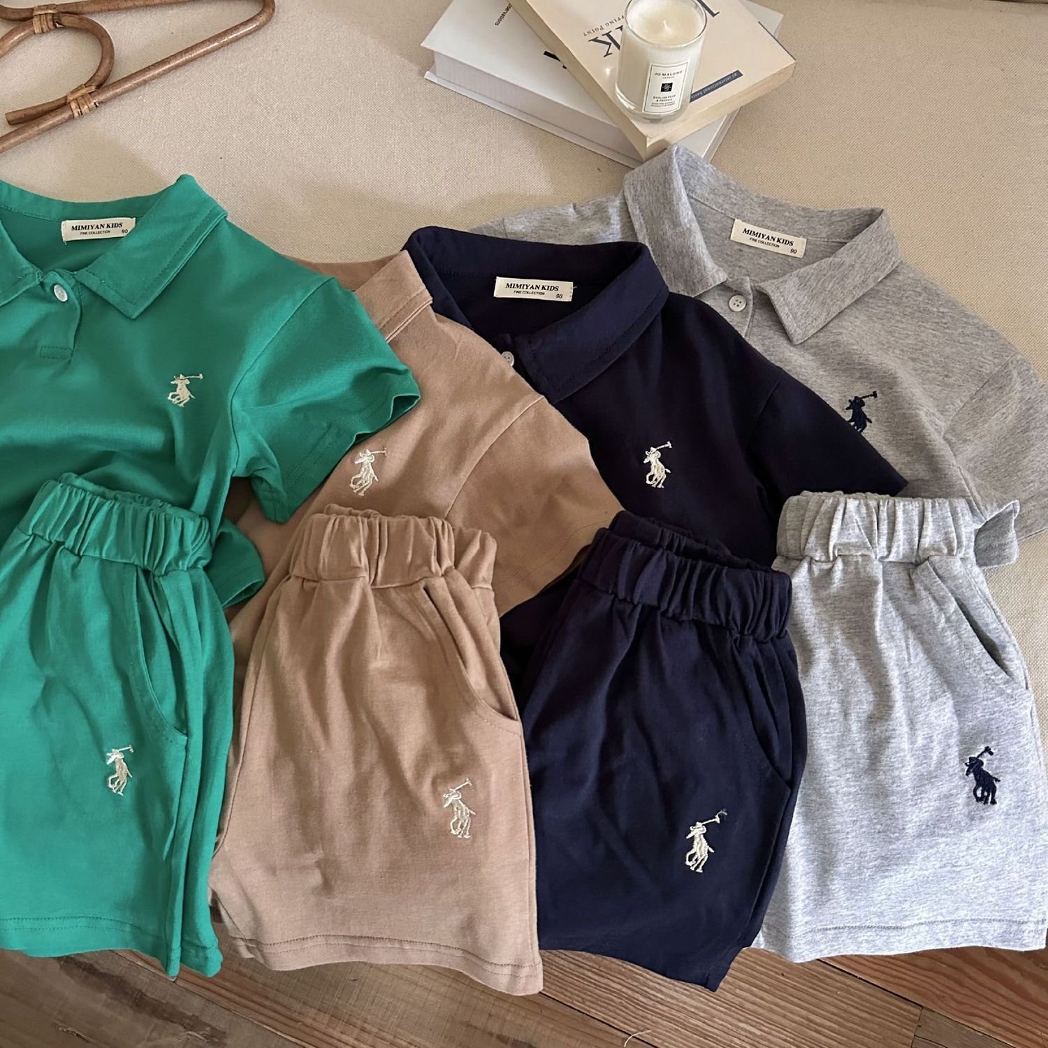 kids clothing wholesale Cotton Plaid Children Summer Clothing Sets Boy Short Sleeve Shirts + Shorts Baby Clothes Suit