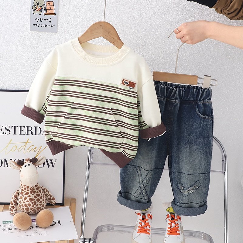 Fashion cool children clothes boys clothing sets spring cotton baby boy clothes