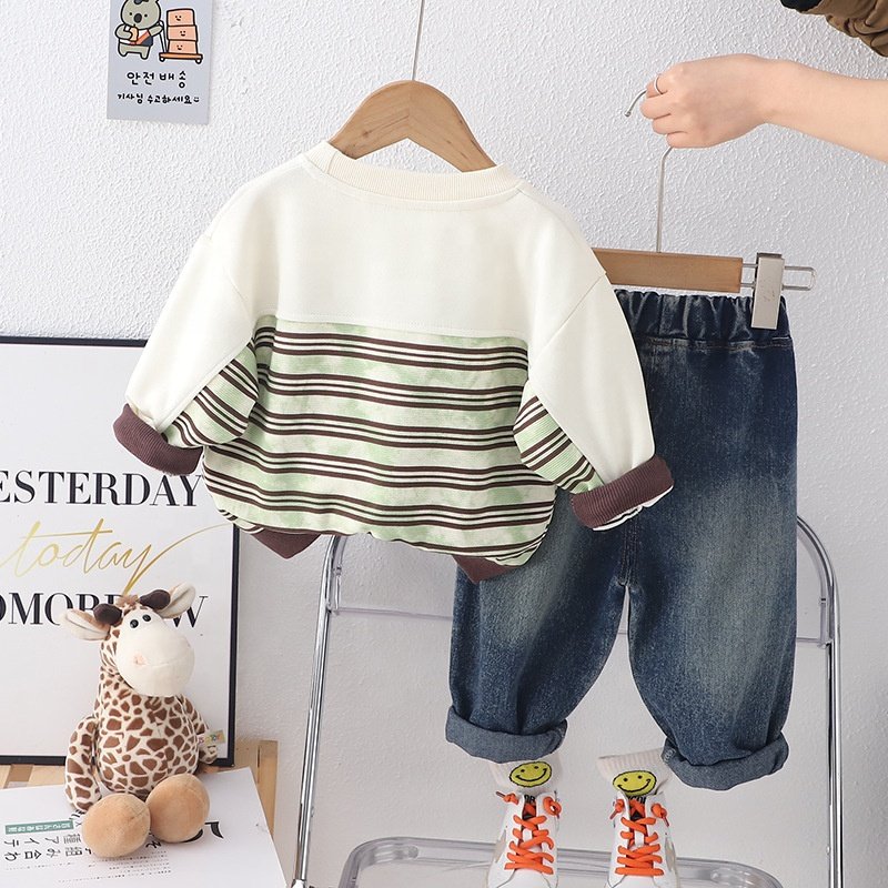 Fashion cool children clothes boys clothing sets spring cotton baby boy clothes