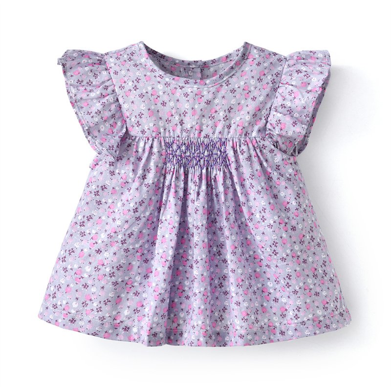 2024 Baby Girls Smocking Kids Clothes Set Children Floral Cotton Dress Shorts Bloomers Girl Hand Made Smocked Frocks Suit