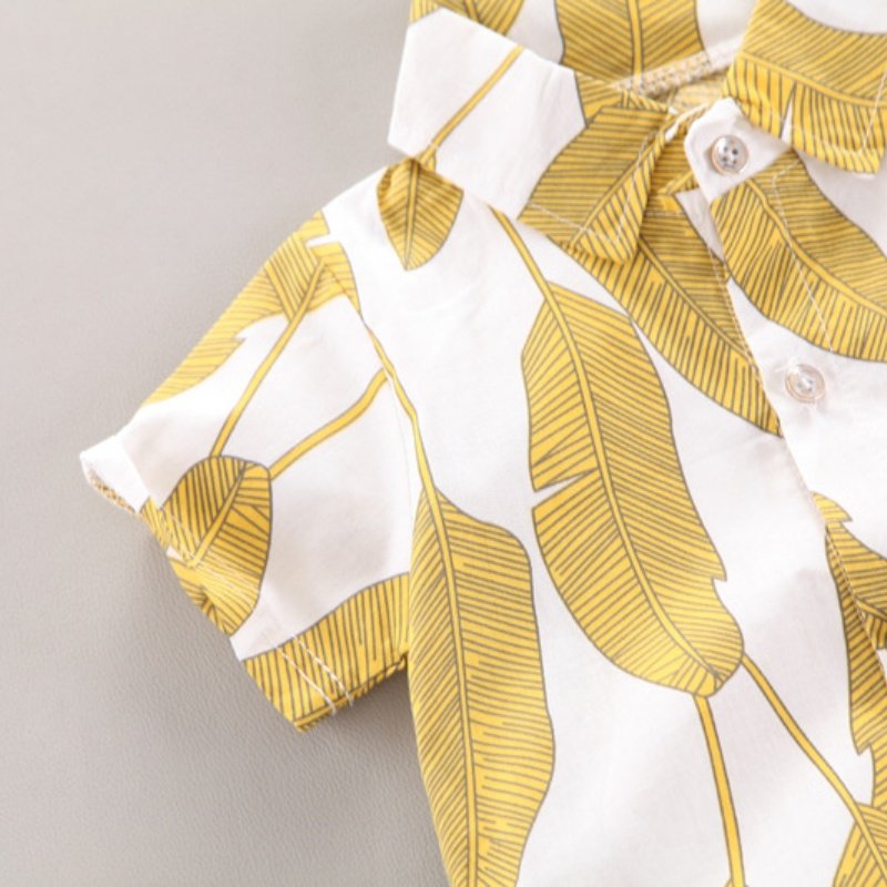 2pcs Print Children's Clothing Sets Summer Baby Boy Polo Shirts Casual Kids Cotton Pants Popular