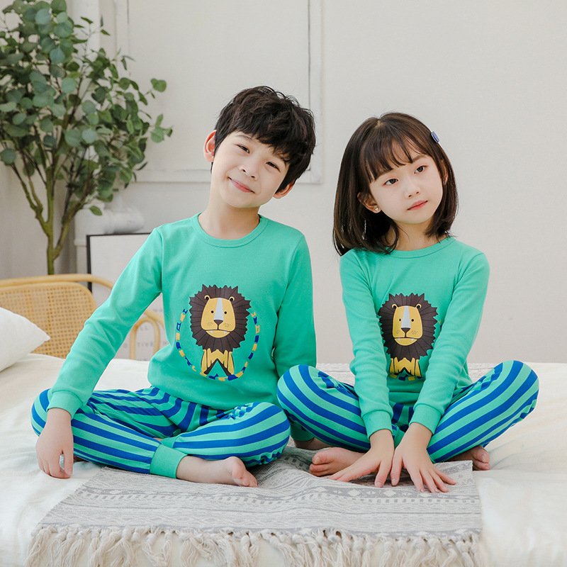 Children's Cotton Homewear Two-piece Set Boys and Girls Pajamas Set