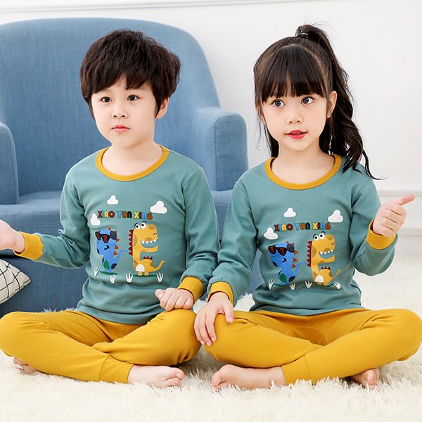 Children's Cotton Homewear Two-piece Set Boys and Girls Pajamas Set