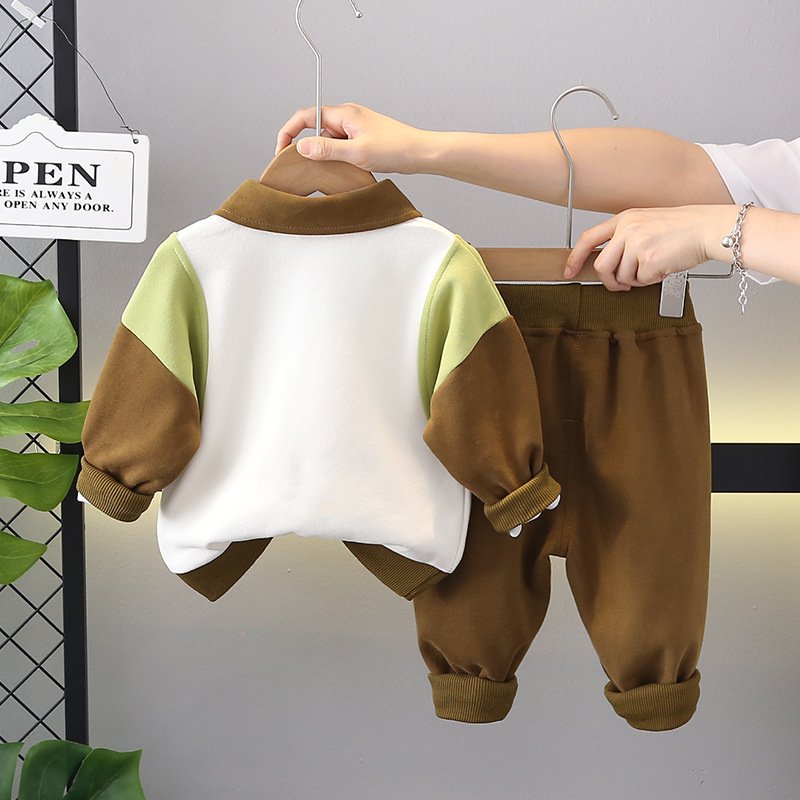 Babies clothes set for autumn Boys' Casual Cotton Set, Children's Sports Two Sets, Cartoon Pattern Baby Children's Clothing