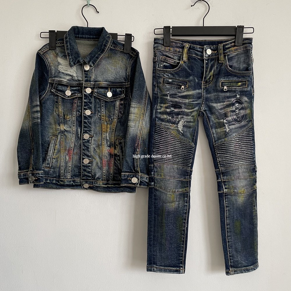 AIPA Boys Youth Kids Jean Sets Boys Jeans Set New Arrival Kids Clothing Jeans For Boys 7 To Years 2021