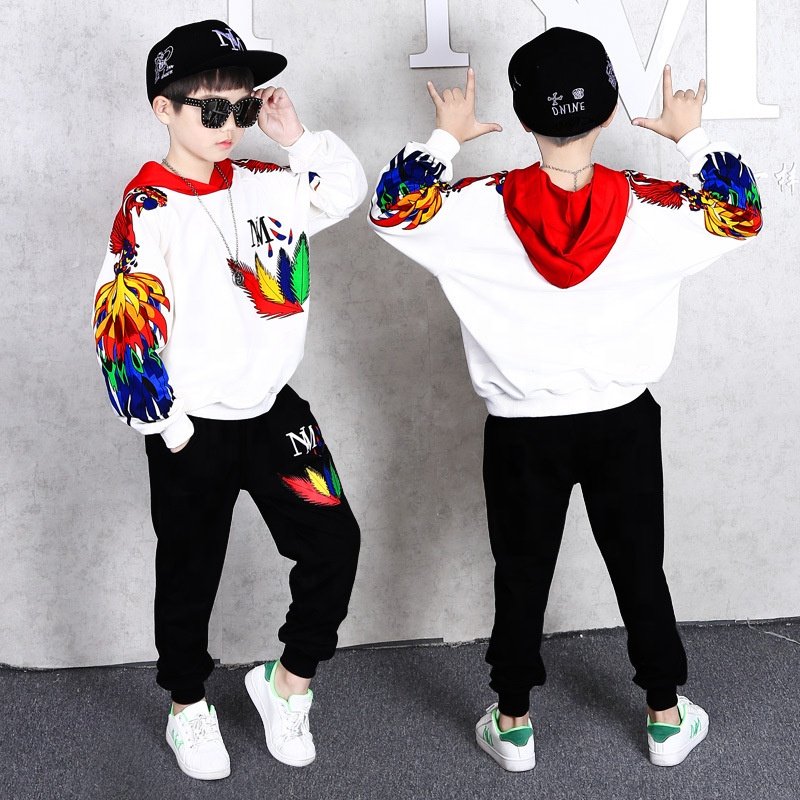 Big Boys Clothing Sets Hip Hop Tracksuit Graphic Hoodies Jogger Pants 4 5 6 7 8 9 10 11 12 13 14 15 Years Old Outfits