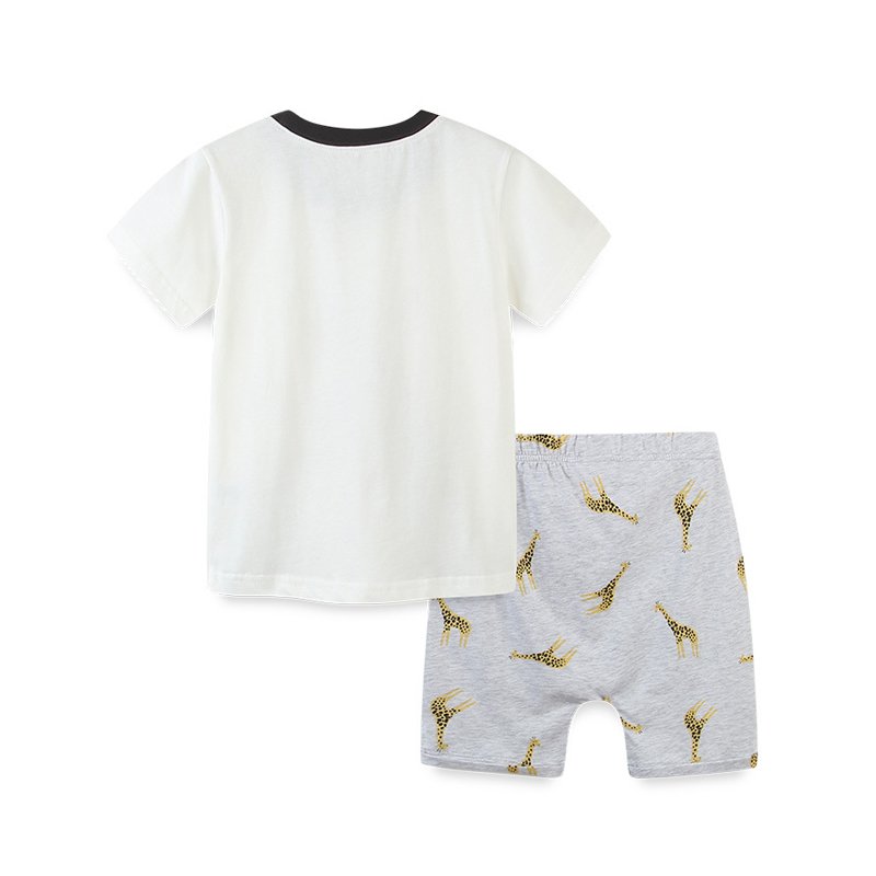 Cartoon Print Toddler Boys Kids Clothes Short Sleeve T-shirt + Shorts Outfit Baby Boy Clothing Sets