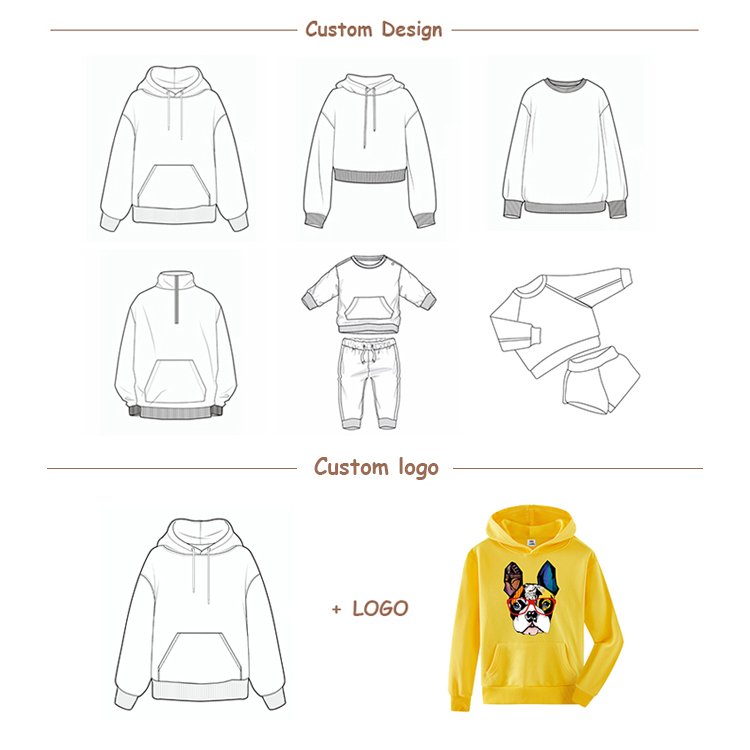 Winter Kids Boy Clothing Hoodies Jogger 2 Pieces Sets Custom Logo Fleece Boys Tracksuit Outfit Sets