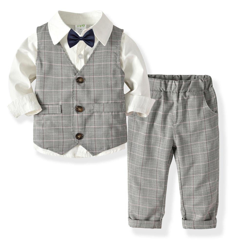 Children casual clothes Boy Suit T-shirt Kids Clothes Boy set Gentleman Formal Suit 19A311