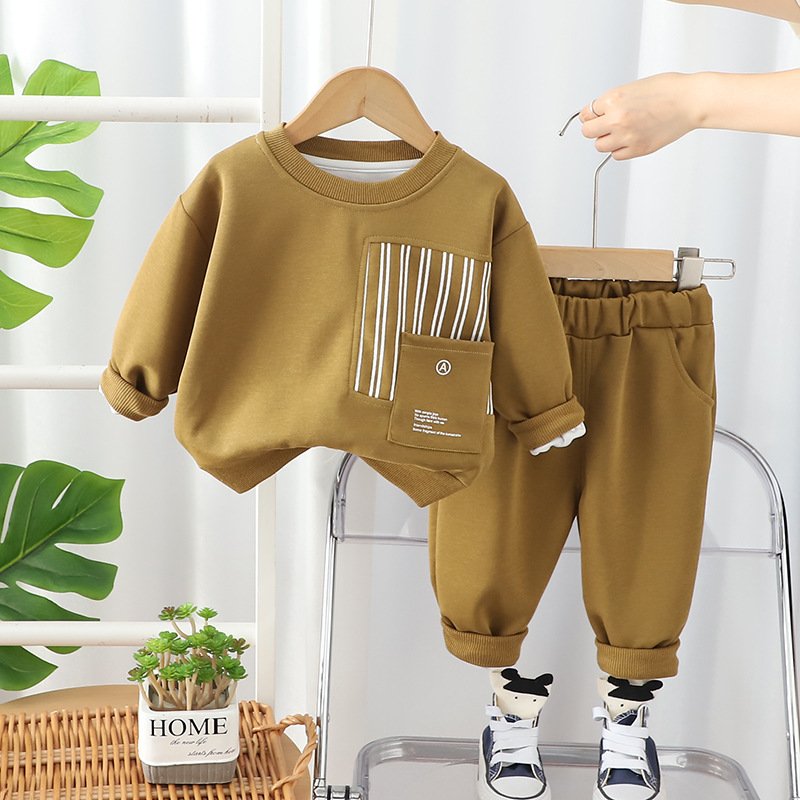 Boys clothes Casual Winter Kids Clothing Set Solid Pattern Style Warm and Stylish Winter Outfit for Kids babies clothes