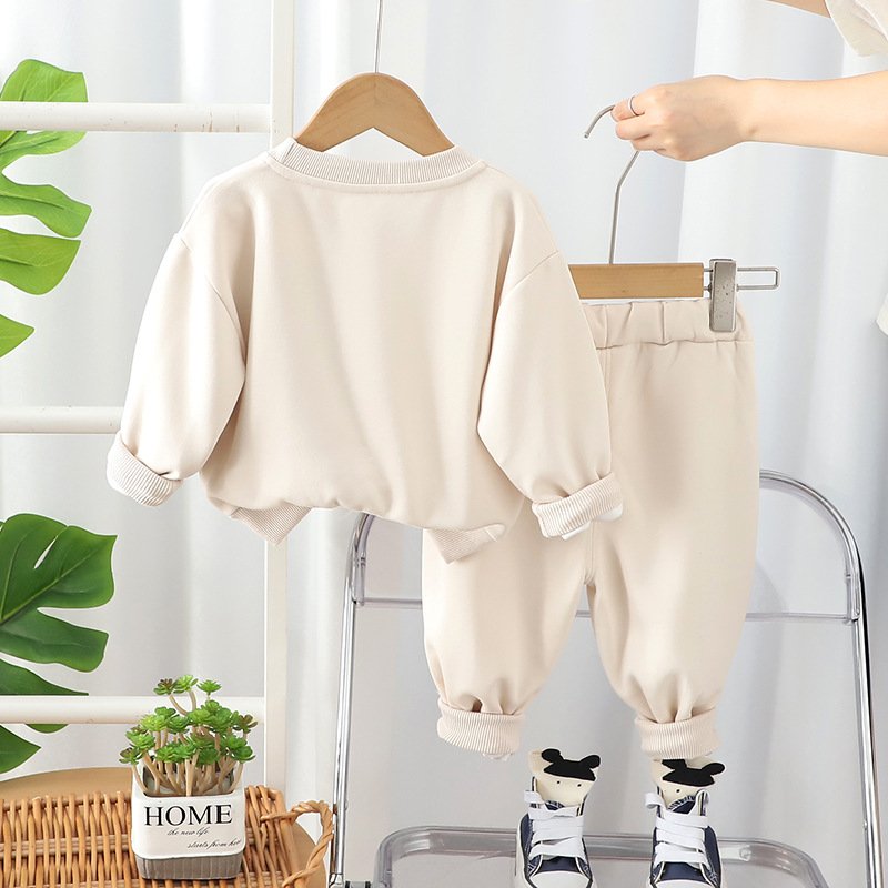 Boys clothes Casual Winter Kids Clothing Set Solid Pattern Style Warm and Stylish Winter Outfit for Kids babies clothes