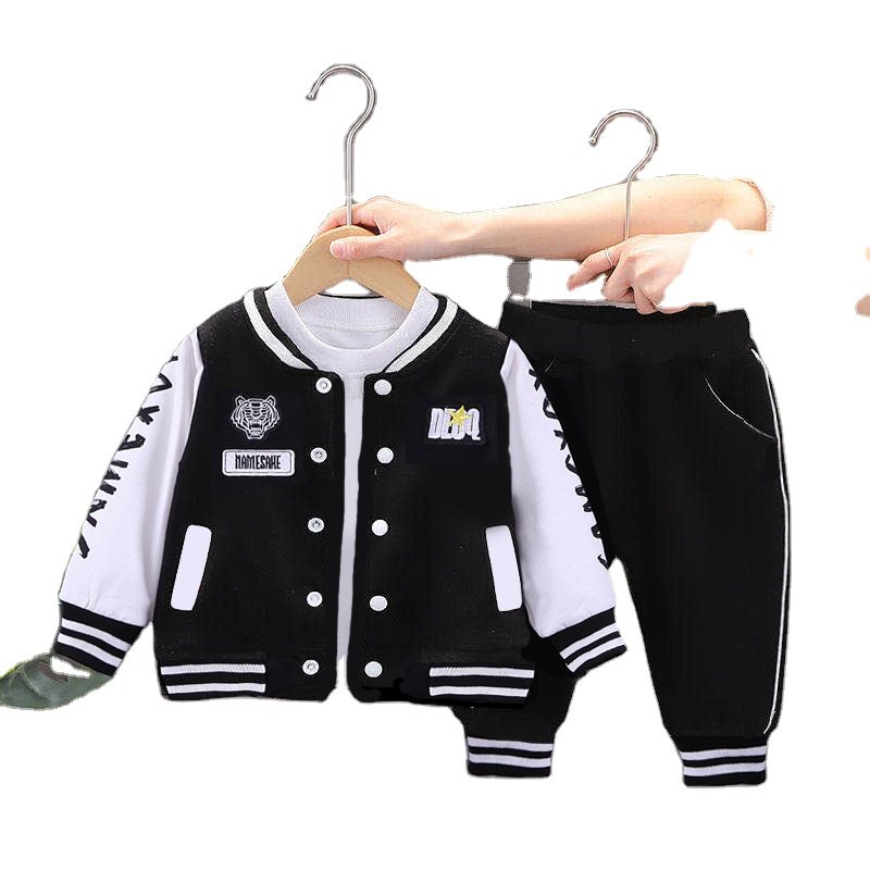Kids Clothing Boys 0-4Years Spring Autumn Boy Outfits Baseball Uniform Long Sleeve Jacket Pants 2Pcs Children's Clothes A0839