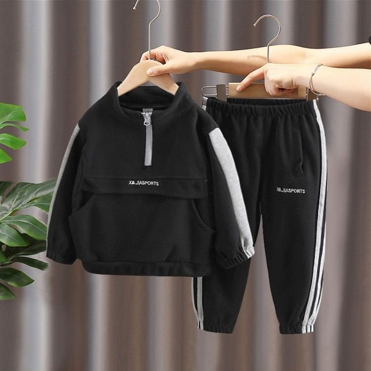 Hot selling 76 long sleeves jeans 2pcs private label boutique kid boy clothing sets