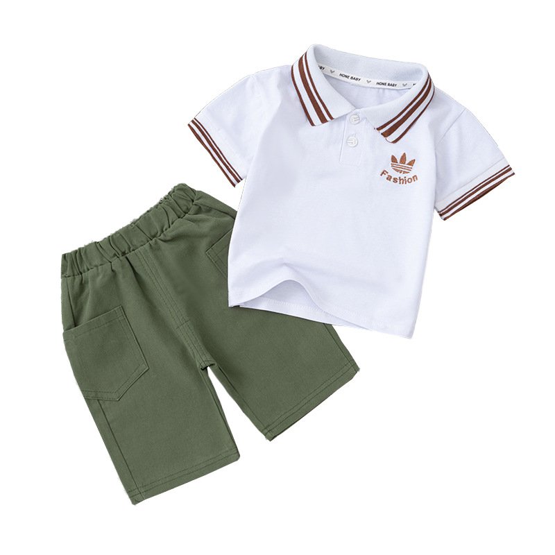 Children's suit new baby children's short sleeve two summer fashion POLO shirt