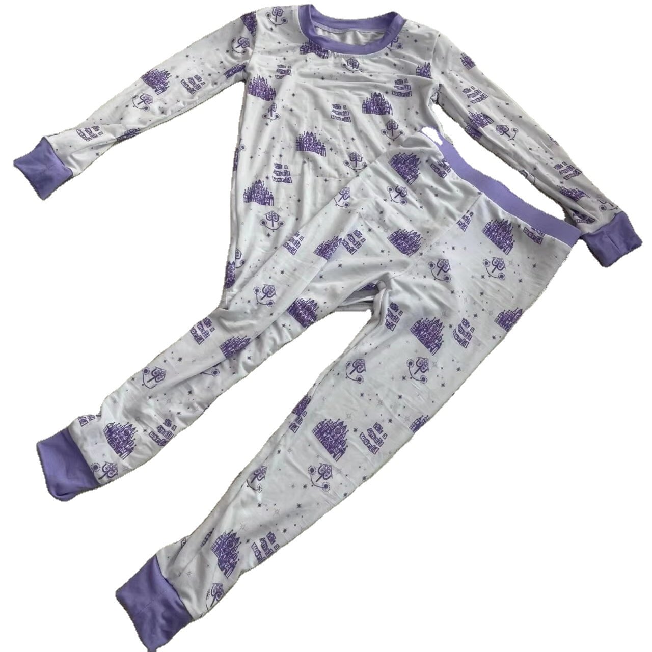 Qingli OEM Hot Sale Infant Baby Clothing Set Bamboo Halloween Outfits Winter Long Sleeve Tops and Pants Outfit