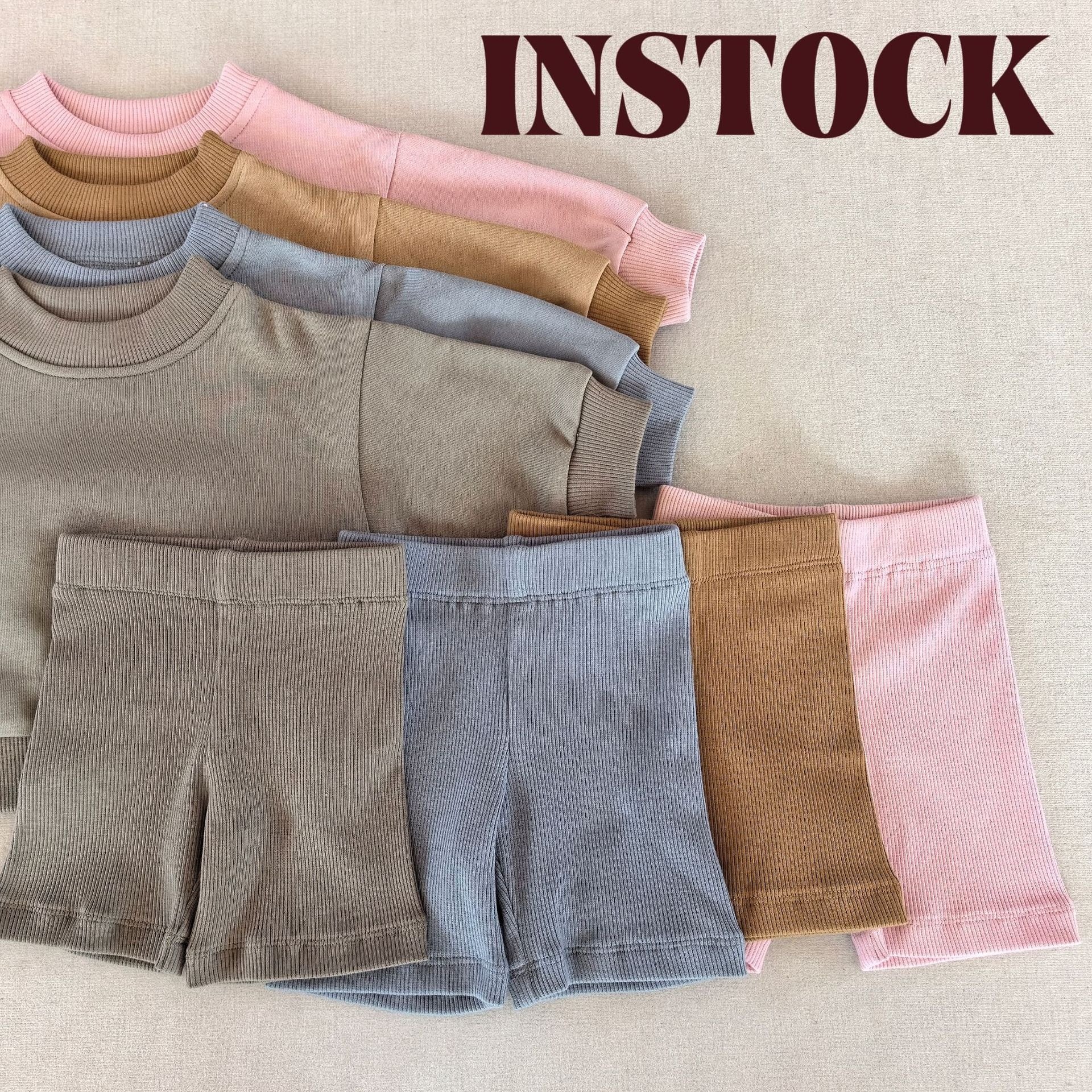 Spring baby boy clothing set new fashion sweatshirt cycling pants suit Nordic style baby top shorts two-piece baby suit lbc