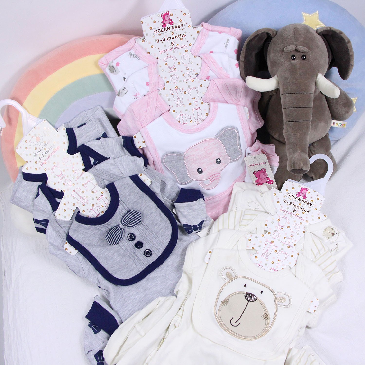 High quality Baby Clothing Sets Organic Cotton Romper 3 Pcs Children Clothes Set Newborn Baby Boy and Girl Knitted