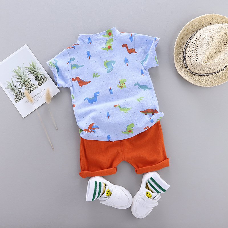 Toddler Infant Baby Boy Clothing Sets Short Sleeve T-shirt Tops Baby Boy Clothes Summer Toddler 2 Piece Sets