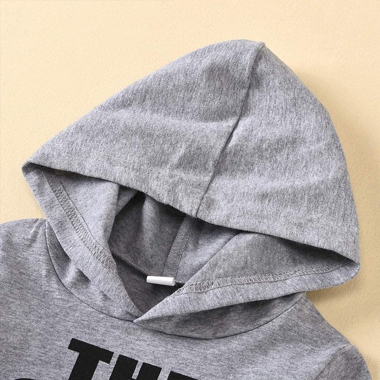 Customized Printing Fashion Spring and Autumn Hoodie Sweater Set Two-piece Baby Boys Clothing Set