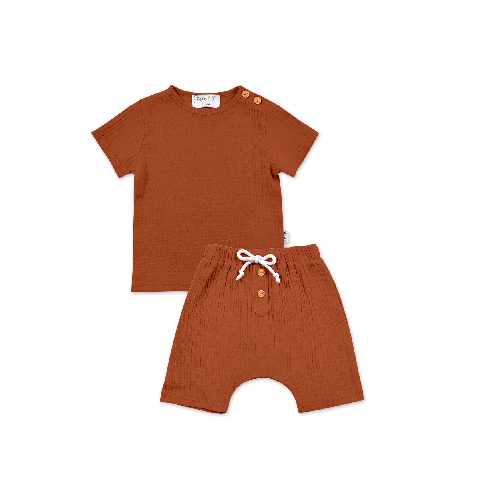 Toddler Kids Baby boys Outfit Clothes Short Sleeve Linen T-shirt Tops Shorts Clothing Set