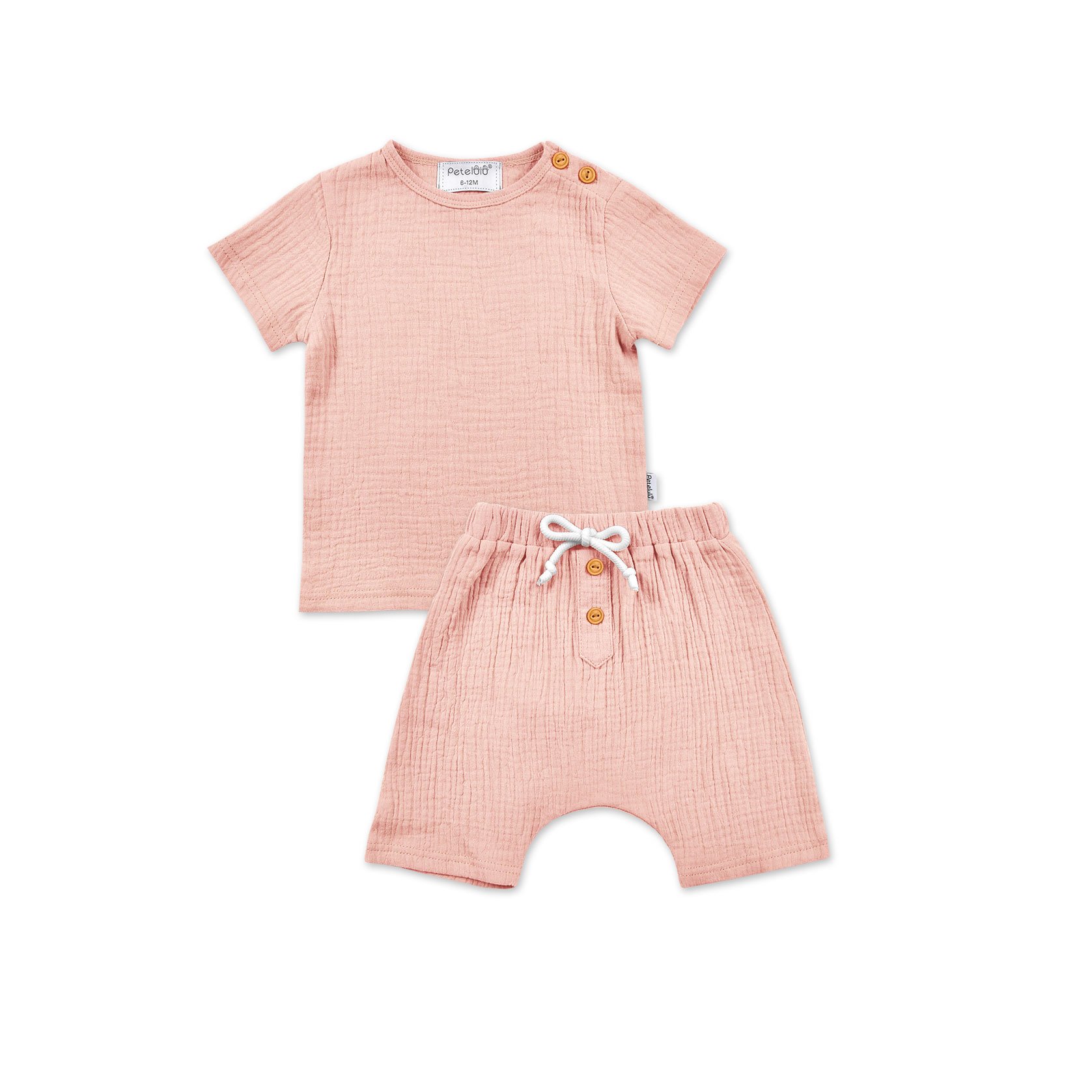 Toddler Kids Baby boys Outfit Clothes Short Sleeve Linen T-shirt Tops Shorts Clothing Set