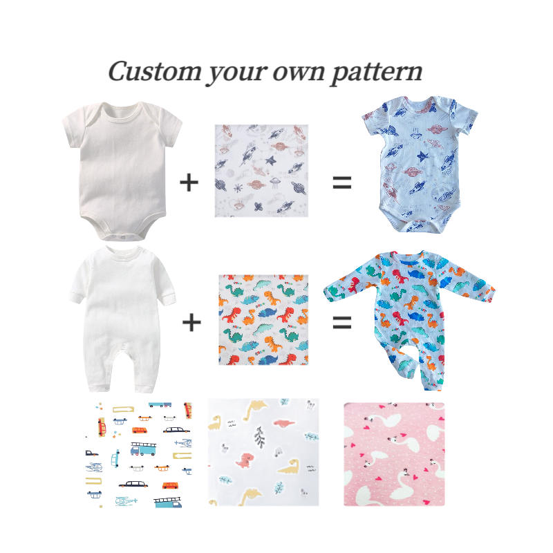 Custom Newborn baby clothing set wholesale Babies Gift Box Combed Cotton rompers bibs mitten 8pcs New Born Baby Clothes gift Set