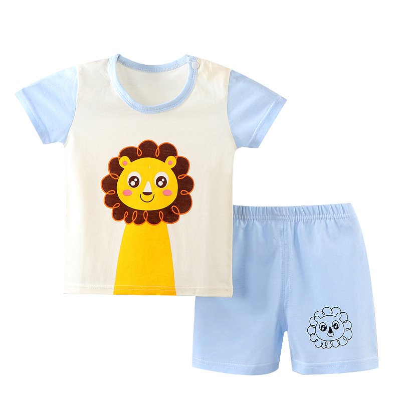 Wholesale Summer Baby Clothing Sets Children Vest Suit Custom Baby Cotton Clothes Baby 2Pcs Clothes Set