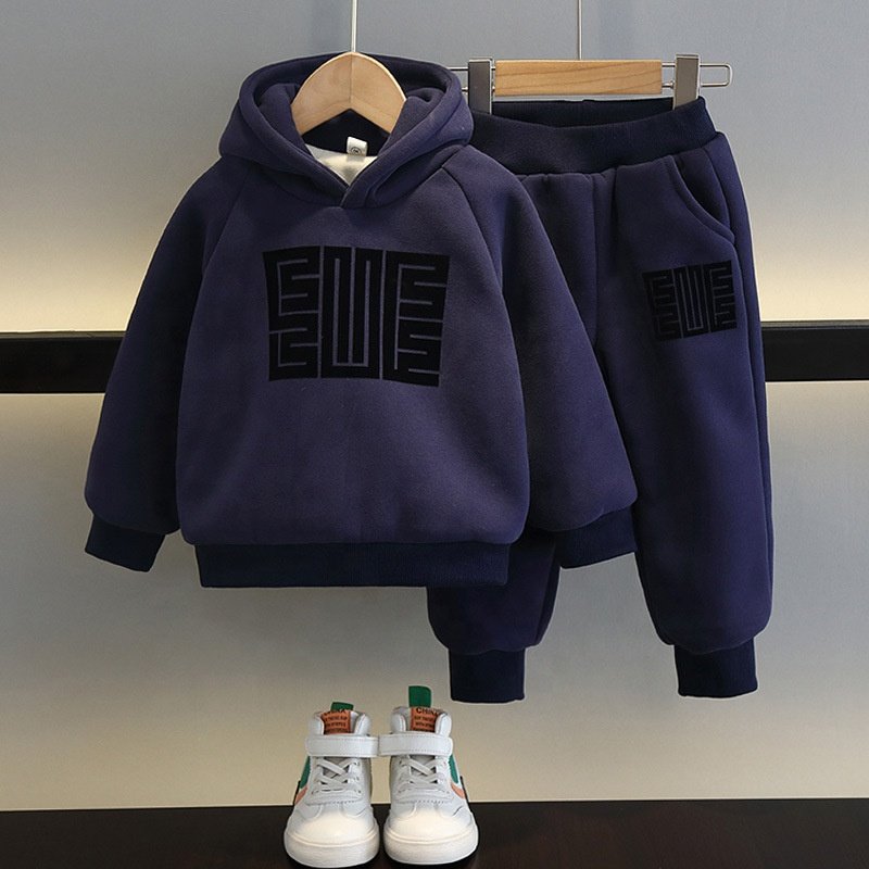 Kids Clothing Boys' Autumn Suit 2023 New Fashion Children's Girls School Casual Hooded Guards 2pcs