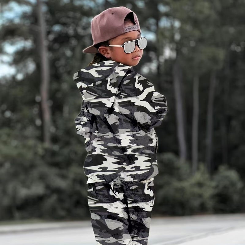 Stock 2 3 to 4 5 6 Years Old Toddler Hoodie Suit Fashion Clothes for Children Street Kids Wear Wholesale Fall Boys Clothing Sets