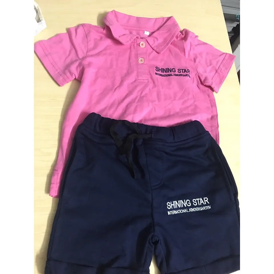Boys Girls Vietnam Summer Short Sleeve Children Spandex Polyester Homewear OEM Service Home Set Infantil Kids Clothing Pajamas