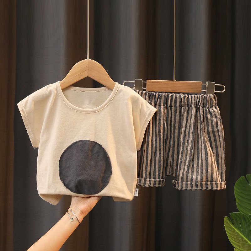 2Pcs Baby Boy Clothing Set Summer Casual Children Clothing For Boy Short Sleeve Tops T-shirt + Shorts Toddler Kids Clothes